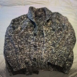 Men's Gray Cardigan Sweater